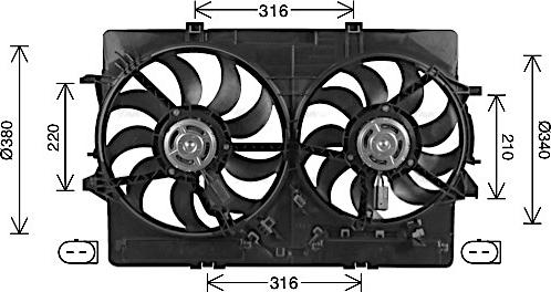 AVA AI7522 - Fan, radiator car-mod.net