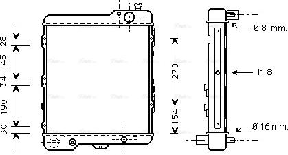 AVA AIA2038 - Radiator, engine cooling car-mod.net