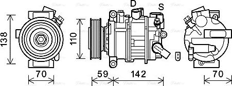 AVA AIAK401 - Compressor, air conditioning car-mod.net