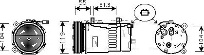 AVA AIAK001 - Compressor, air conditioning car-mod.net