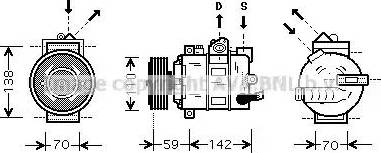 AVA AIK029 - Compressor, air conditioning car-mod.net