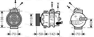AVA AIAK349 - Compressor, air conditioning car-mod.net