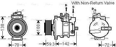 AVA AIAK334 - Compressor, air conditioning car-mod.net