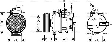 AVA AIAK263 - Compressor, air conditioning car-mod.net