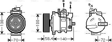 AVA AIAK262 - Compressor, air conditioning car-mod.net