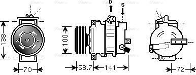 AVA AIAK279 - Compressor, air conditioning car-mod.net