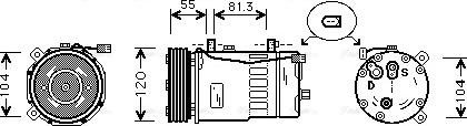 AVA AIK003 - Compressor, air conditioning car-mod.net