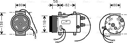 AVA AI K255 - Compressor, air conditioning car-mod.net
