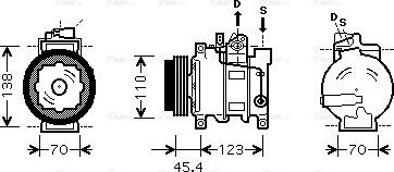AVA AIK261 - Compressor, air conditioning car-mod.net