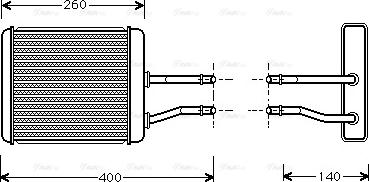 AVA AL6073 - Heat Exchanger, interior heating car-mod.net