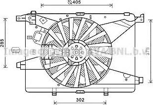 AVA AL7516 - Fan, radiator car-mod.net