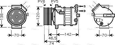 AVA ALAK106 - Compressor, air conditioning car-mod.net