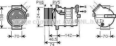 AVA AL K106 - Compressor, air conditioning car-mod.net