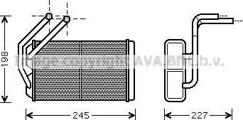 AVA AU 6176 - Heat Exchanger, interior heating car-mod.net