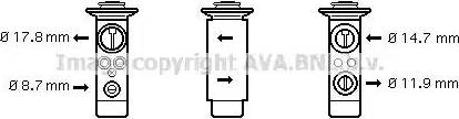 AVA BW 1361 - Expansion Valve, air conditioning car-mod.net