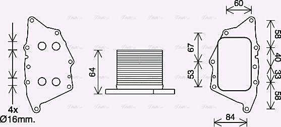 AVA BW3572 - Oil Cooler, engine oil car-mod.net