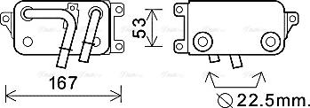 AVA BW 3396 - Oil Cooler, automatic transmission car-mod.net