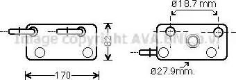 AVA BW 3347 - Oil Cooler, automatic transmission car-mod.net