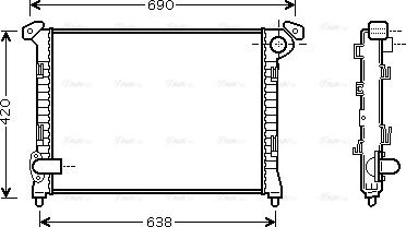 AVA BW 2286 - Radiator, engine cooling car-mod.net