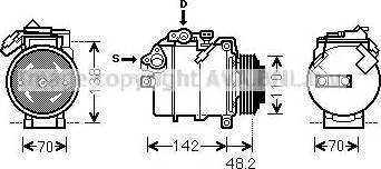 AVA BWK385 - Compressor, air conditioning car-mod.net
