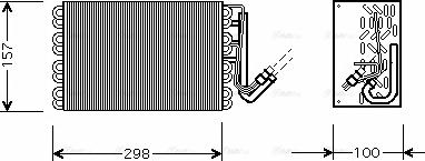 AVA BW V308 - Evaporator, air conditioning car-mod.net