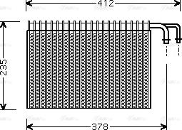 AVA BWV268 - Evaporator, air conditioning car-mod.net