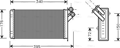 AVA CN 6129 - Heat Exchanger, interior heating car-mod.net