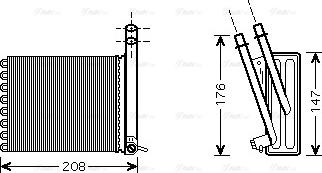 AVA CN 6243 - Heat Exchanger, interior heating car-mod.net