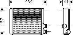 AVA CN6286 - Heat Exchanger, interior heating car-mod.net