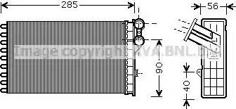 AVA CN 6239 - Heat Exchanger, interior heating car-mod.net