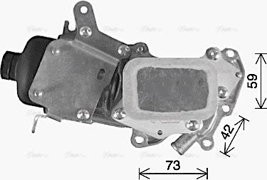 AVA CN3309H - Oil Cooler, engine oil car-mod.net