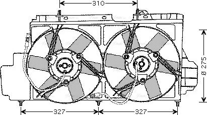 AVA CN 7520 - Fan, radiator car-mod.net