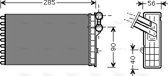 AVA CNA6239 - Heat Exchanger, interior heating car-mod.net