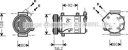 AVA CNAK032 - Compressor, air conditioning car-mod.net