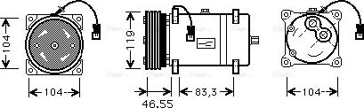 AVA CNAK161 - Compressor, air conditioning car-mod.net