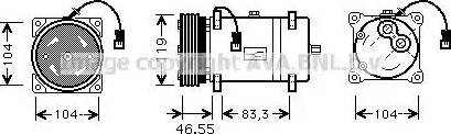 AVA CNK161 - Compressor, air conditioning car-mod.net