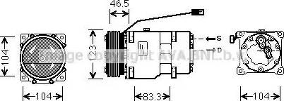 AVA CN K257 - Compressor, air conditioning car-mod.net