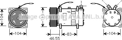 AVA FDK452 - Compressor, air conditioning car-mod.net