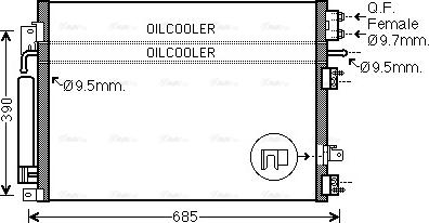 AVA CR5123D - Condenser, air conditioning car-mod.net