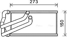 AVA CR6140 - Heat Exchanger, interior heating car-mod.net