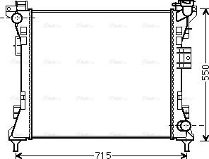 AVA CR 2104 - Radiator, engine cooling car-mod.net