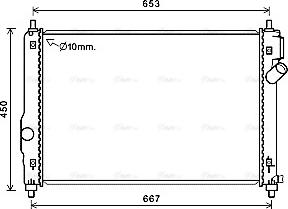 AVA CT2064 - Radiator, engine cooling car-mod.net