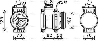 AVA CTK041 - Compressor, air conditioning car-mod.net