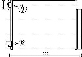 AVA DA5011D - Condenser, air conditioning car-mod.net