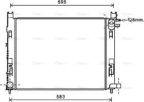 AVA DAA2008 - Radiator, engine cooling car-mod.net