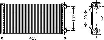 AVA DF 6037 - Heat Exchanger, interior heating car-mod.net