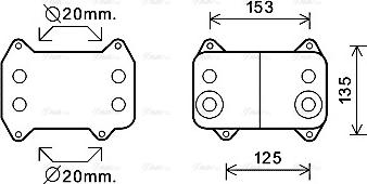 AVA DF3054 - Oil Cooler, engine oil car-mod.net
