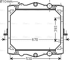 AVA DF 2041 - Radiator, engine cooling car-mod.net