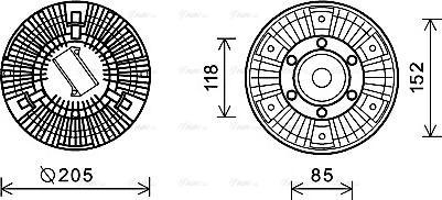 AVA DFC066 - Clutch, radiator fan car-mod.net