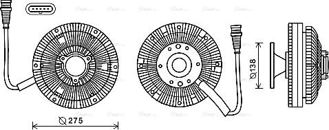 AVA DFC067 - Clutch, radiator fan car-mod.net